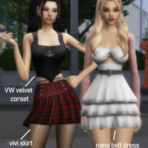 Sims mode corset et robe.