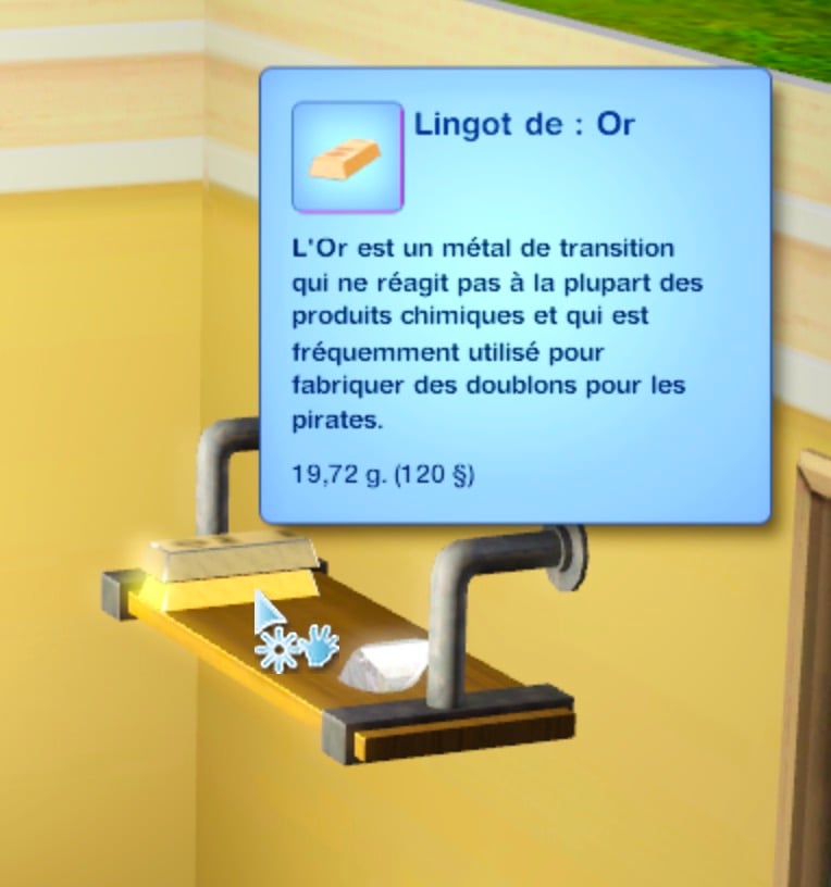 Lingot d'or dans Les Sims 3