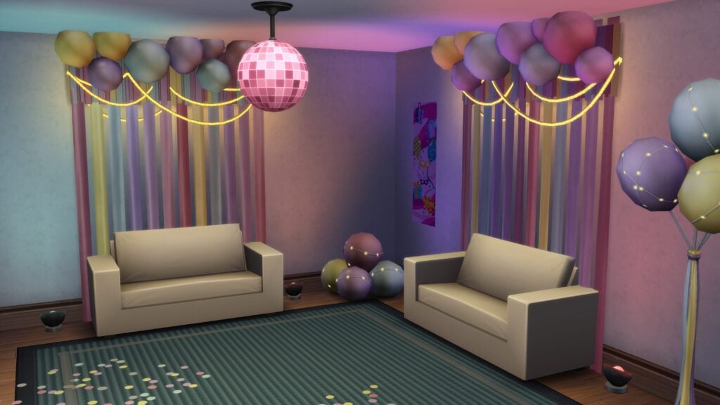 Konfettiregen im Sims 4 Mini Kit Perfekte Party
