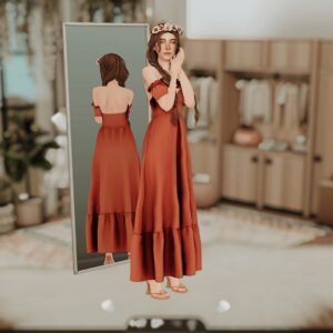 Fond de scène Boho avec miroir