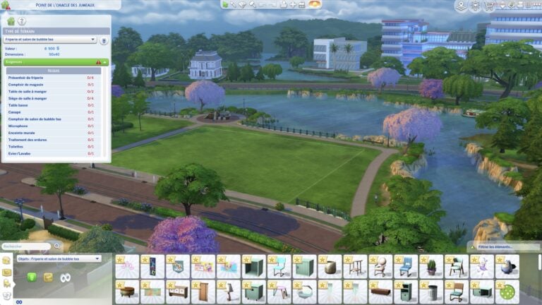 Screenshot von Die Sims beim Bauen.