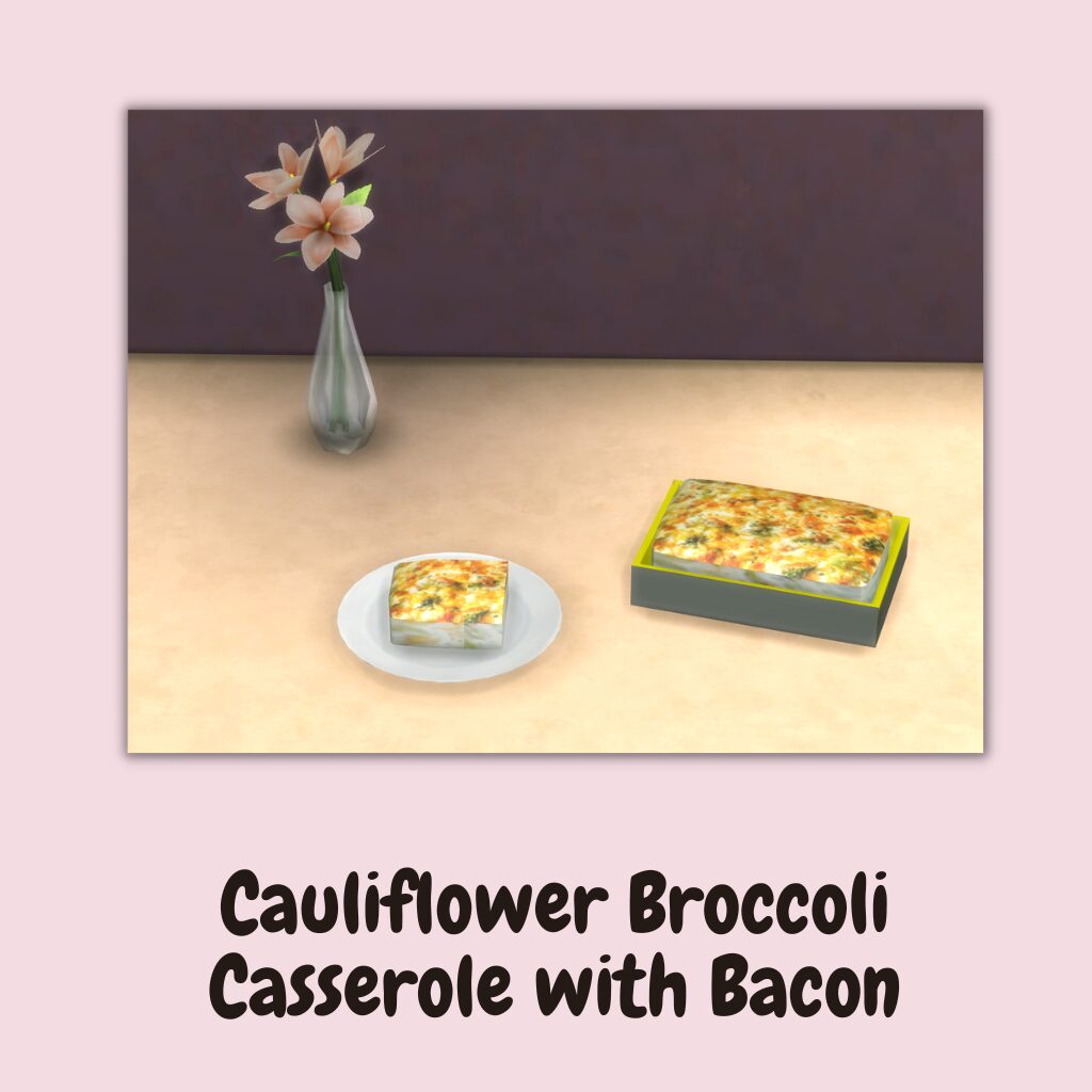 Casserole de chou-fleur et de brocoli au bacon