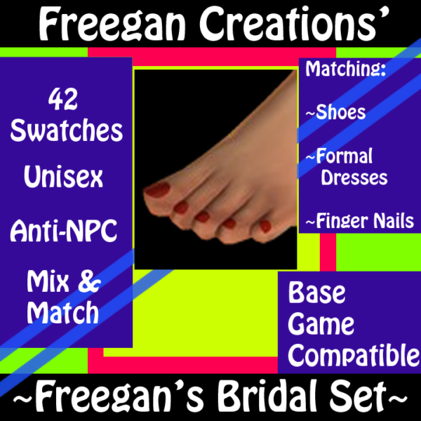 FC-Freegan's Bridal Set-Toe Nails