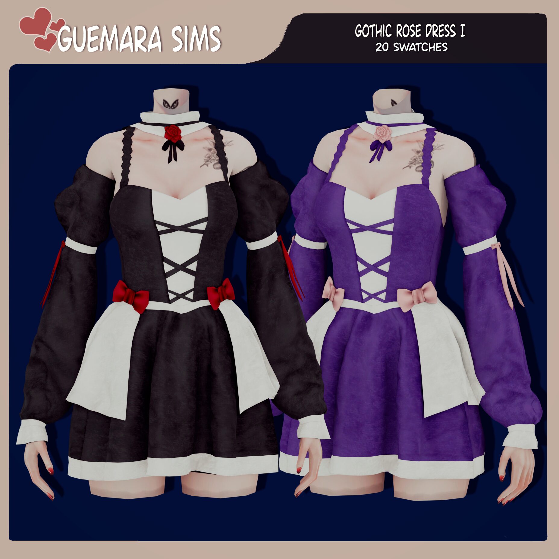 Robe rose gothique I