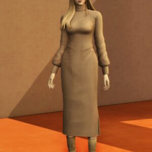 Mellow V - Maud Ensemble robe et pull en tricot à col roulé