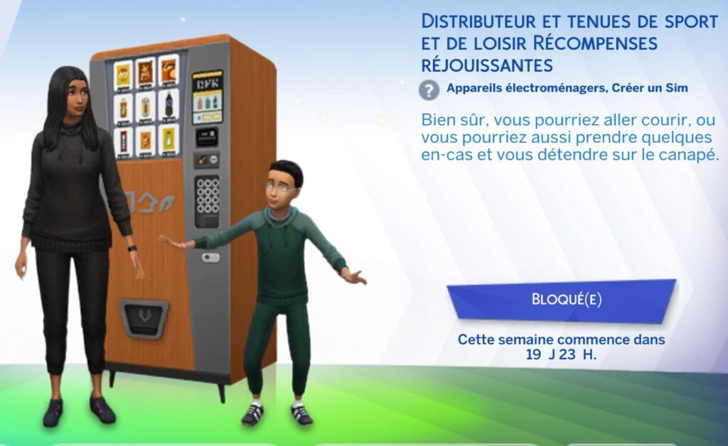 Des récompenses quotidiennes dans Les Sims 4