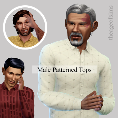 Tops à motifs masculins