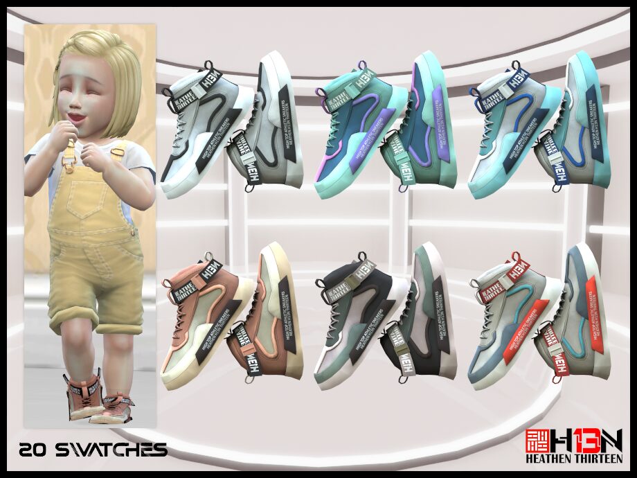 Baskets hautes athlétiques à boucles pour bébés