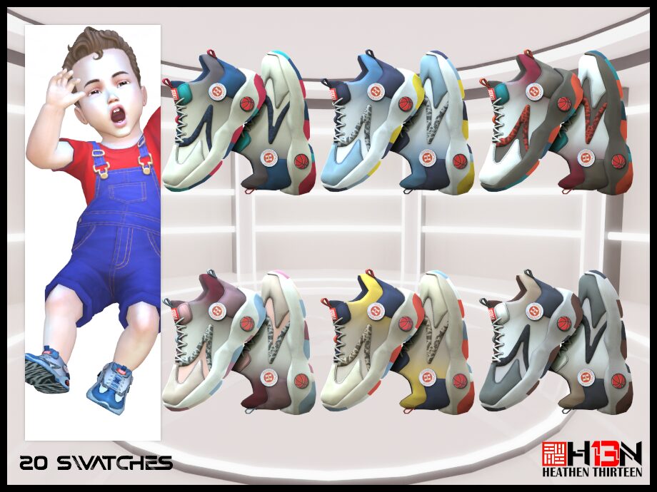 Chaussures de basket-ball haut de gamme dégradées pour bébés