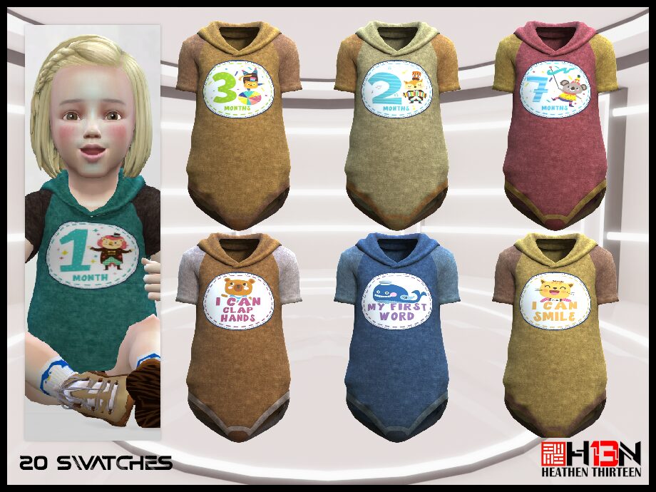 Combinaison à manches courtes Birthmonth Romper pour bébé