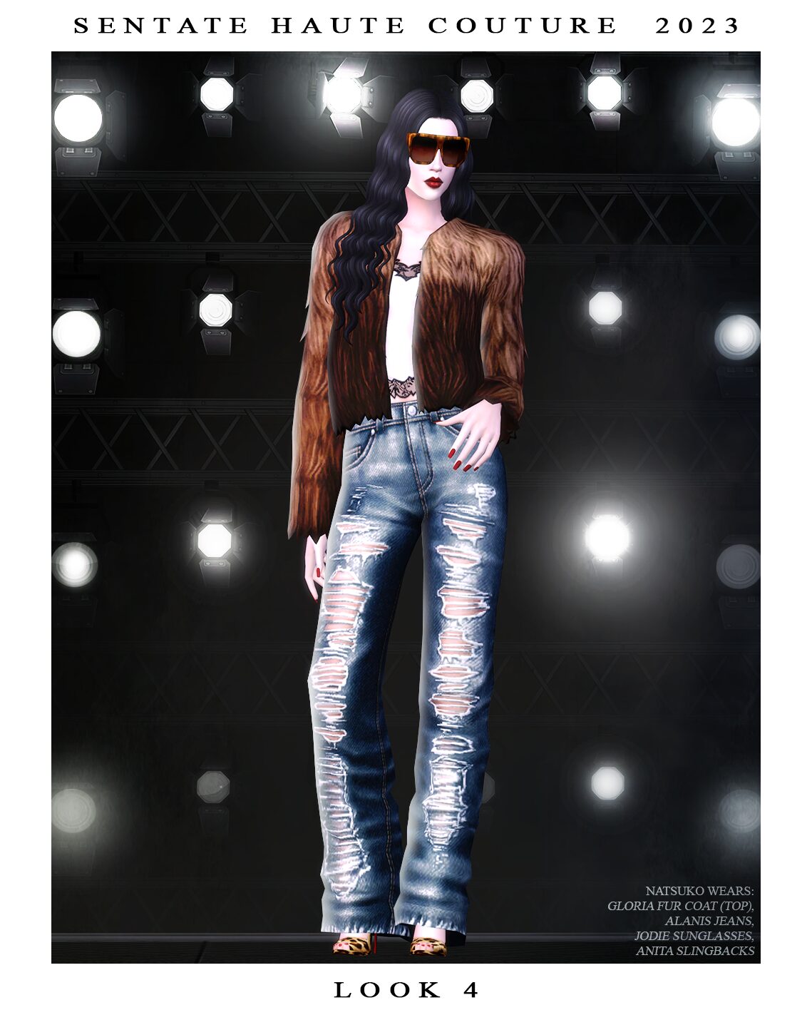 Gloria Fur Coat Top - Collection Haute Couture 2023
