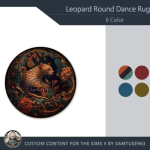Tapis de danse rond en léopard #13 Samtuse963