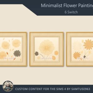 Peinture de fleurs minimaliste #3 Samtuse963