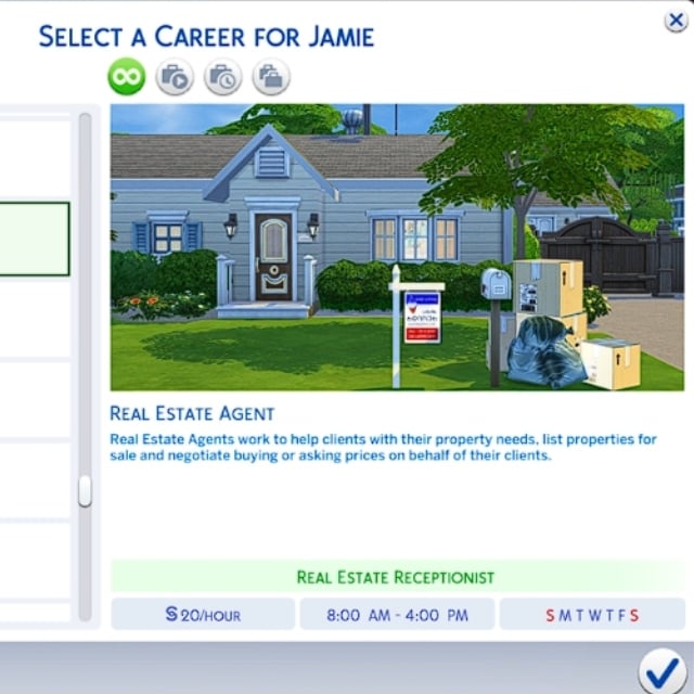 Real Estate Agent Career by kiarasims4mods Spanish translation