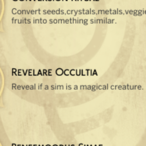 Révéler le sort des occultes