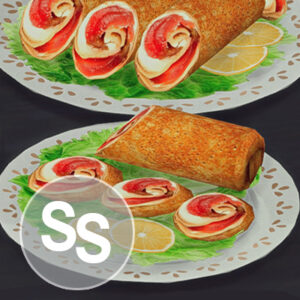 S&S Salmon and Cream Cheese Stuffed Pancakes Traduit en anglais par LizzySims