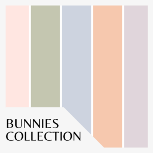 Collection de lapins pastel