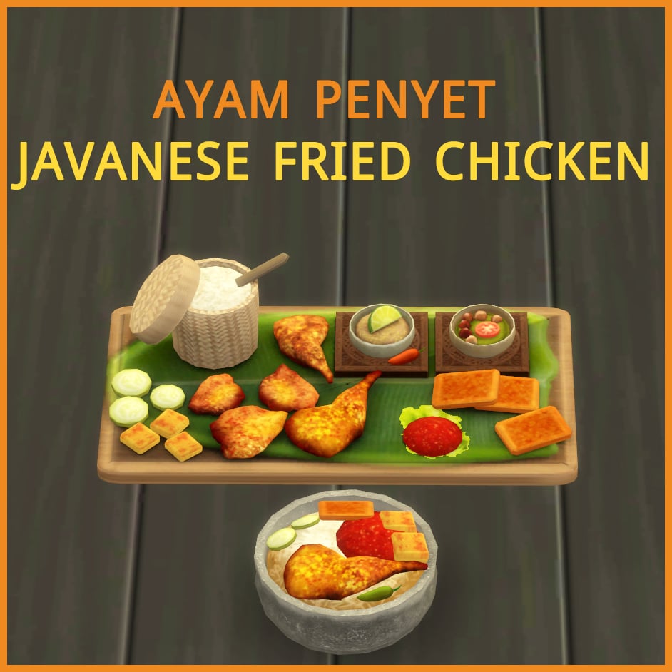 Ayam Penyet - Poulet frit javanais