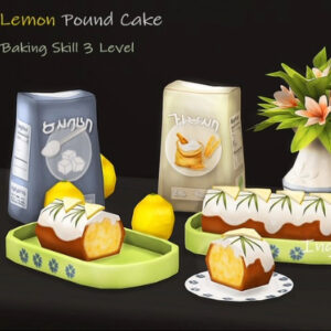 Gâteau au citron avec décorations.