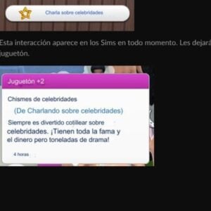 Notification Sims : Charla sobre celebridades.