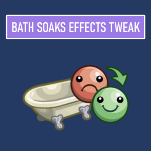 Effets des bains modifiés, illustration émoticônes.