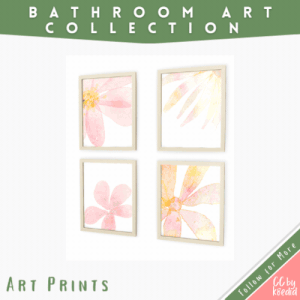 Collection d'art floral pour salle de bain