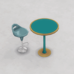 Petite table ronde avec tabouret