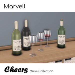 Collection de vins, trois bouteilles et verres sur table.