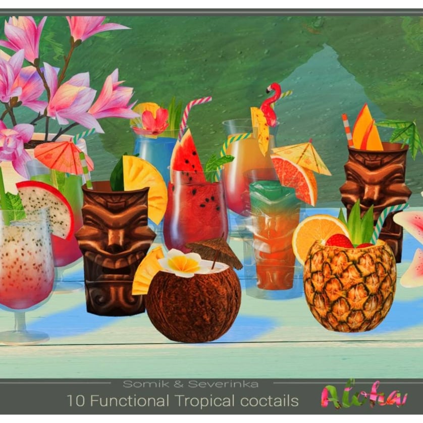 Cocktails d'été tropicaux sans alcool par Somik et Severinka Traduction espagnole