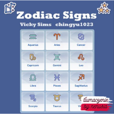 Signes du Zodiaque par Vicky Sims (chingyu1023) | TRADUCTION EN POLONNAIS