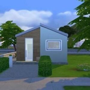 Maison moderne dans Les Sims 4, style minimaliste.