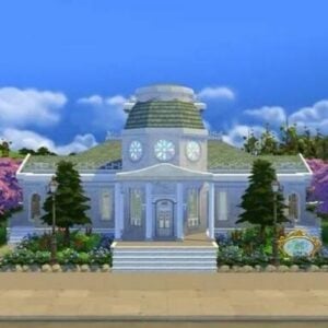 Bâtiment central dans Les Sims 4, style classique.