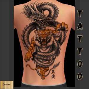 Tatouage dragon et tigre dans Les Sims 4