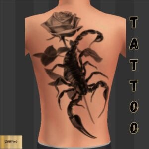 Tatouage de scorpion dans Les Sims 4.