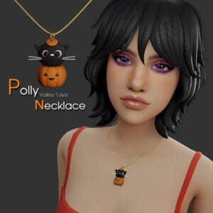 Collier chat noir Sims 4 Halloween.