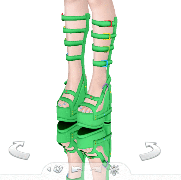 Chaussures vertes dans le jeu Sims 4