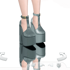 Chaussures plateforme grises dans Les Sims 4.