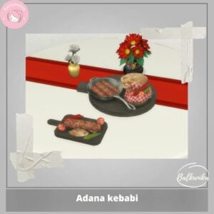 Repas Adana Kebab dans Les Sims 4.