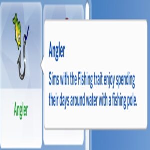 Trait de pêche dans Les Sims 4.