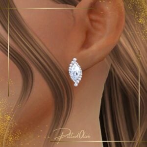 Boucles d'oreilles diamantées dans Les Sims 4.