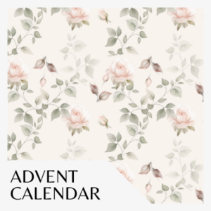 Calendrier de l'avent Sims 4 avec motif floral.