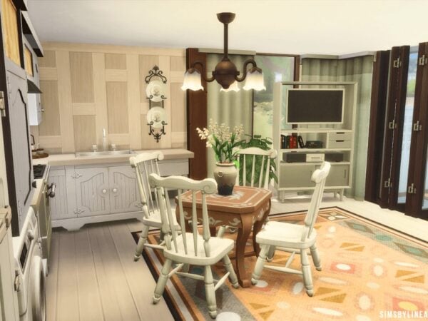 Cuisine virtuelle détaillée dans Les Sims 4