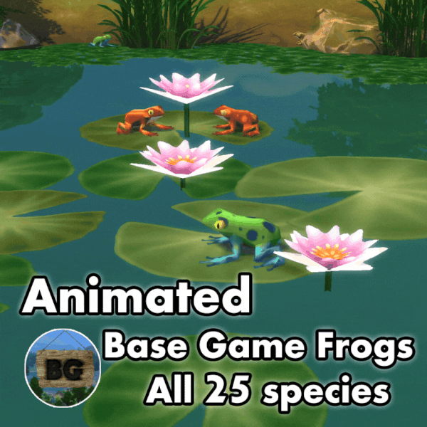 Grenouilles animées dans Les Sims 4, 25 espèces.