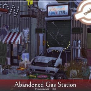 Station-service abandonnée dans Les Sims 4