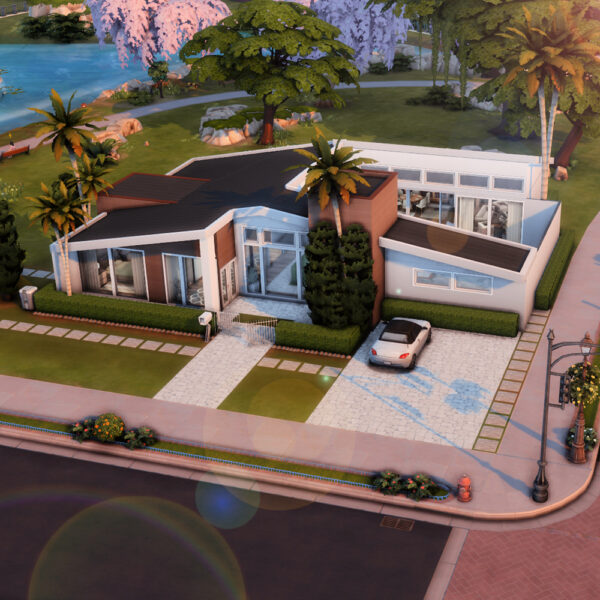 Maison moderne dans Les Sims 4.