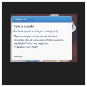 Notification succès dans Le Sims 4, mission accomplie.
