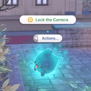 Fantôme lumineux dans Les Sims 4 devant actions.