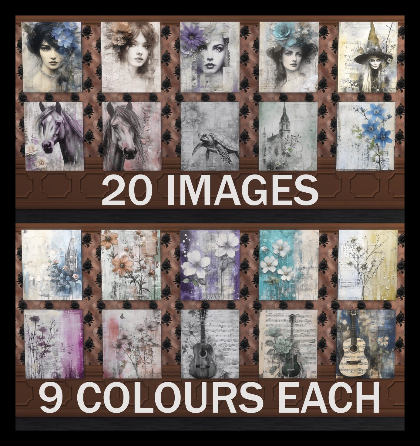 Beauté dans le Grunge - Images et Couleurs Multiples