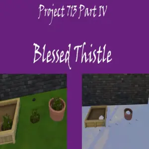 Plantes chardon bénit dans Sims 4, été et hiver.