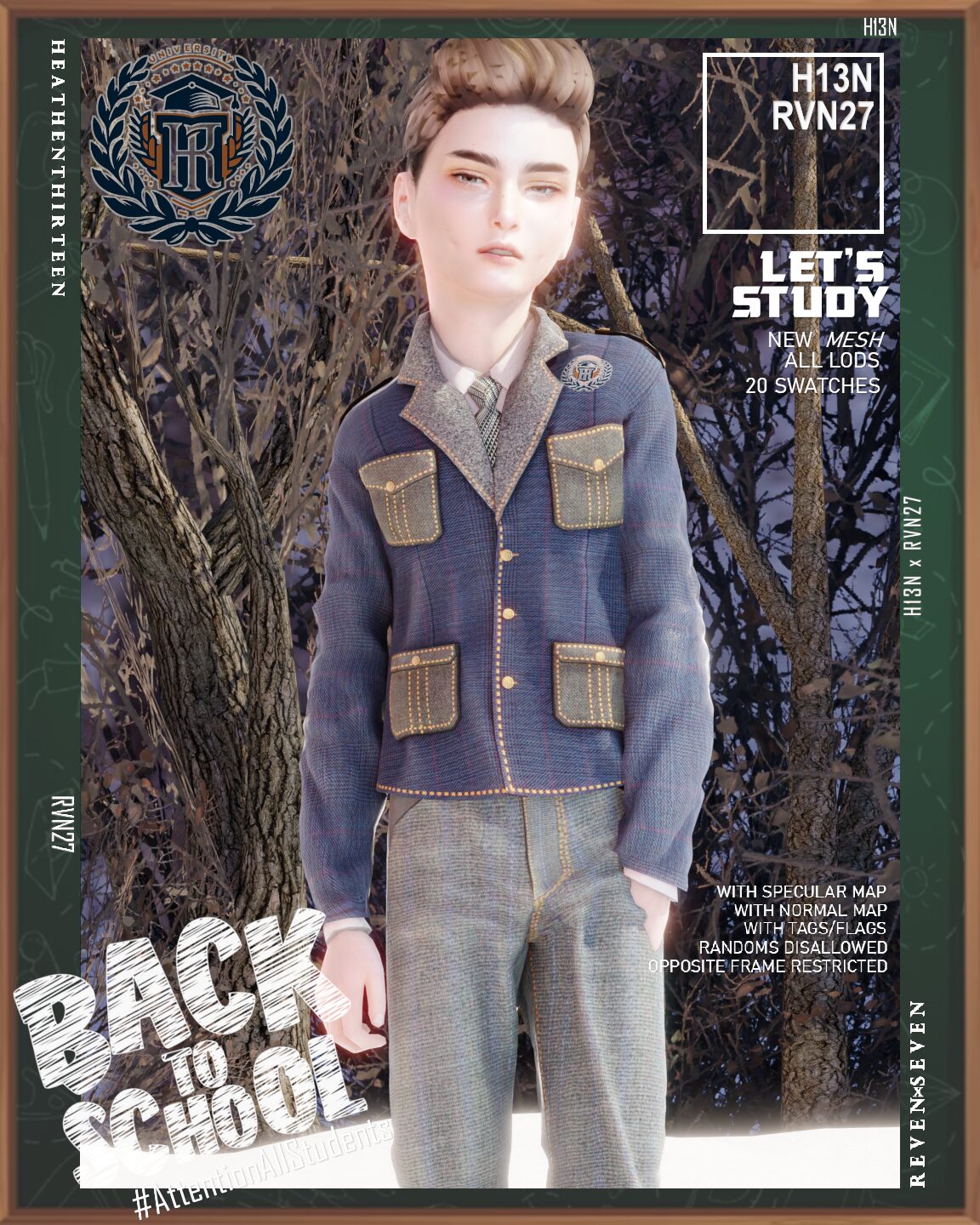 Veste d'uniforme scolaire d'hiver pour garçon avec poche, cravate et couture contrastante.
